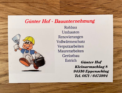Günter Hof Bauunternehmen | Maurer & Verputzarbeiten – Bild