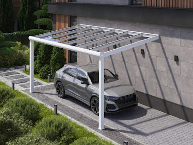 Terrassenüberdachung, Pergola, Carport, Wintergarten & Glasschiebewände - Bausatz oder Montage aus Rhein-Main-Gebiet. – Bild